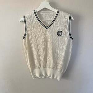 Women's White and Cream Jumper